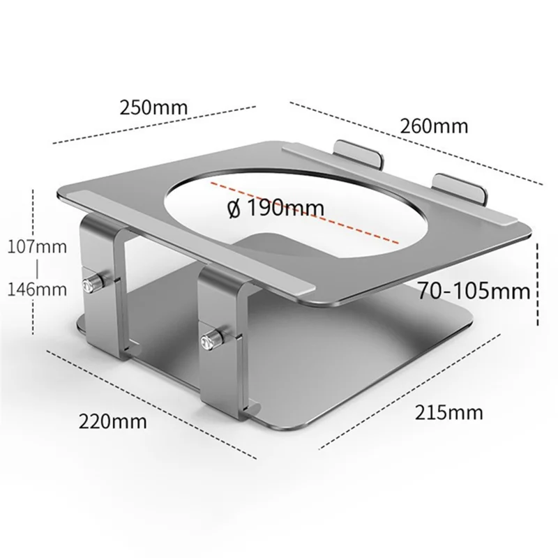 JIUSHARK 17-inch Notebook Desktop Heat Dissipation Stand Aluminum Alloy Laptop Heighten Bracket