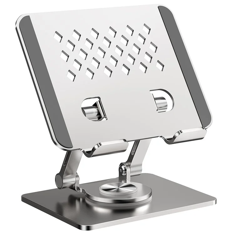 Stand de Bureau Creux de Rhombus XWJ-2081 Avec Base Rotative à 360 Degrés Pour Les Téléphones / Comprimés - Argent