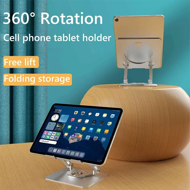 X1 360 Degree Rotating Mobile Phone Stand Foldable Tablet Bracket for Semiconductor Cooler - Dark Grey