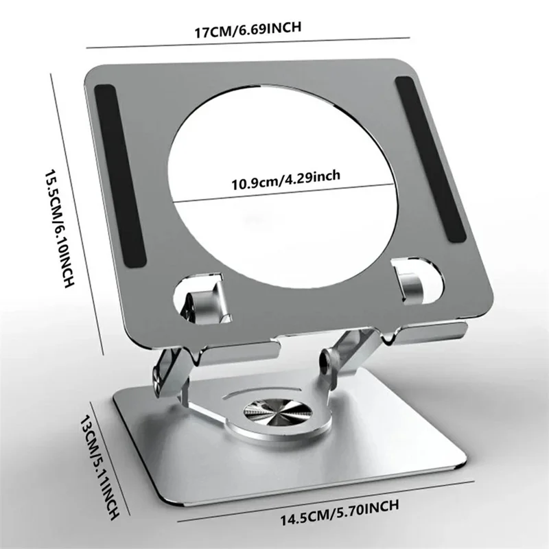 X1 360 Degree Rotating Mobile Phone Stand Foldable Tablet Bracket for Semiconductor Cooler - Dark Grey