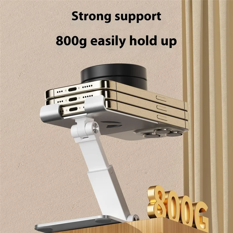 XWJ-3062 360 Degree Rotating Y-Shape Hollow Out Adjustable Desktop Bracket for Phone and Tablet - Silver