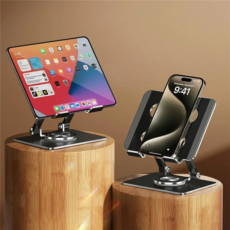 Suporte de Mesa com Rotação de 360 Graus para Telefones / Tablets - Preto