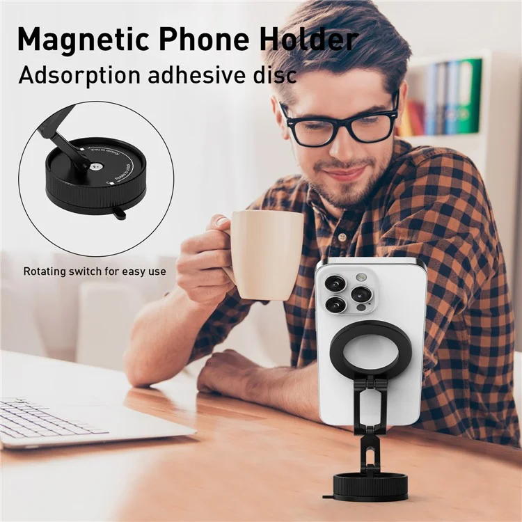Bulk Purchasing KC04 Car Phone Mount with Strong Suction Cup, 3-Axis Adjustable Magnetic Quick-Release Cell Phone Holder