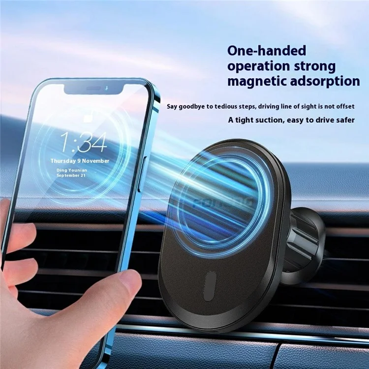 Foneng CP105 15W Charge Rapide Chargeur Magnétique Chargeur Sans Fil de Voiture Téléphone Support de Téléphone