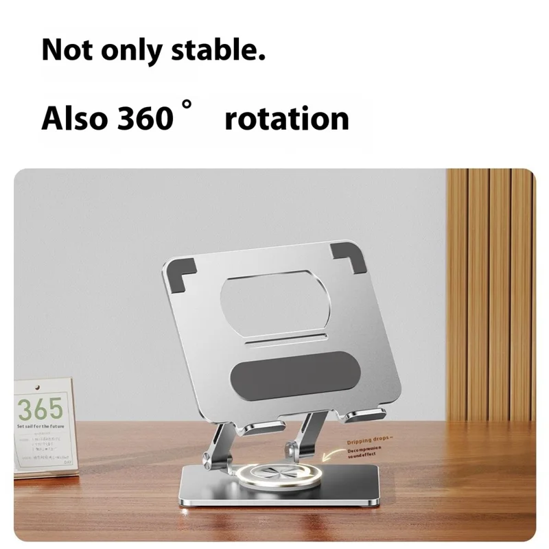 P2069 360 Degree Rotating Desktop Stand for Mobile Phone Tablet Heat Dissipation Aluminum Alloy Bracket - Silver