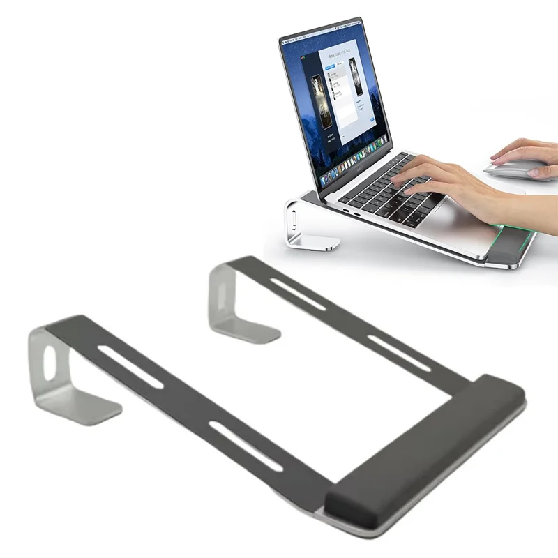 M8 Supporto per laptop in lega di alluminio rimovibile con supporto per polsi in silicone