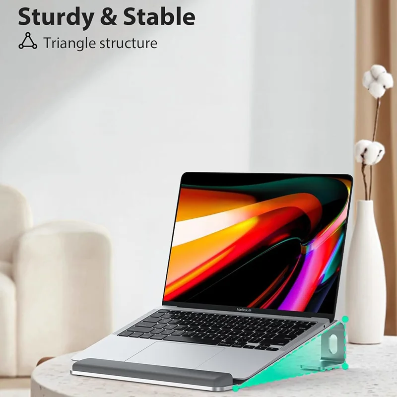 M8 Supporto per laptop in lega di alluminio rimovibile con supporto per polsi in silicone