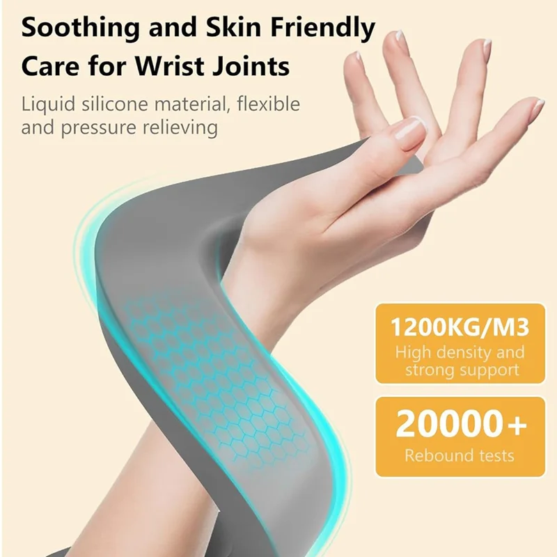 M8 Supporto per laptop in lega di alluminio rimovibile con supporto per polsi in silicone