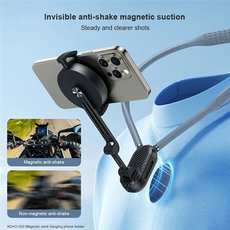 XUNDD XDHO-050 Magnetic Phone Neck Mount Selfie Mount Dual Mode Phone Neck Holder