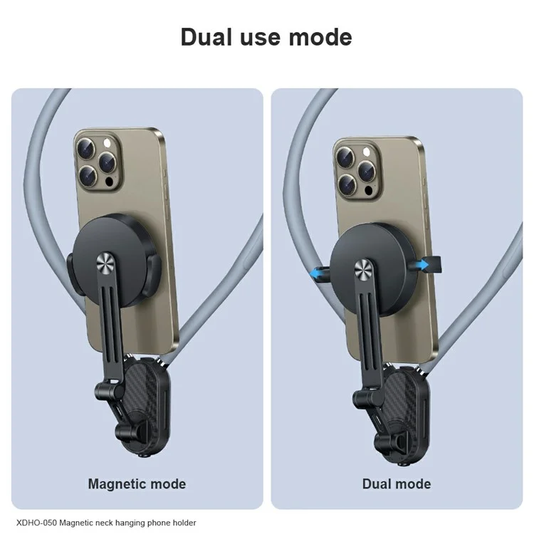 XUNDD XDHO-050 Magnetic Phone Neck Mount Selfie Mount Dual Mode Phone Neck Holder