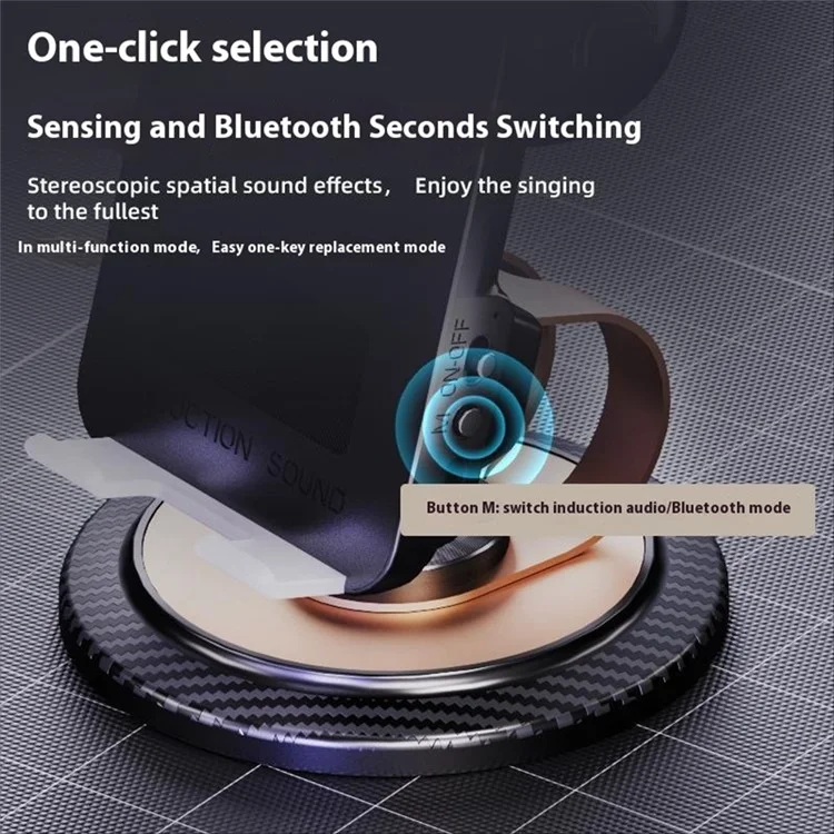 Support multifonctionnel pour téléphone H58 avec rotation à 360° et amplificateur de son par vibration