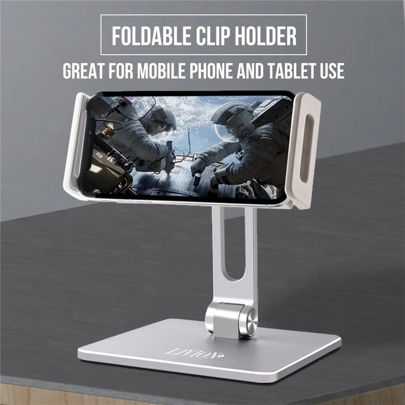 MT135 For Phone  /  Tablet Foldable Desktop Stand Lazy Holder 180° Adjustable Aluminum Alloy