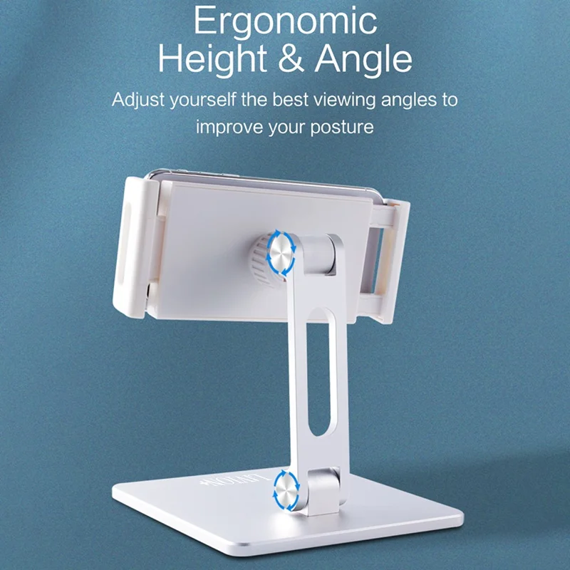 MT135 For Phone  /  Tablet Foldable Desktop Stand Lazy Holder 180° Adjustable Aluminum Alloy