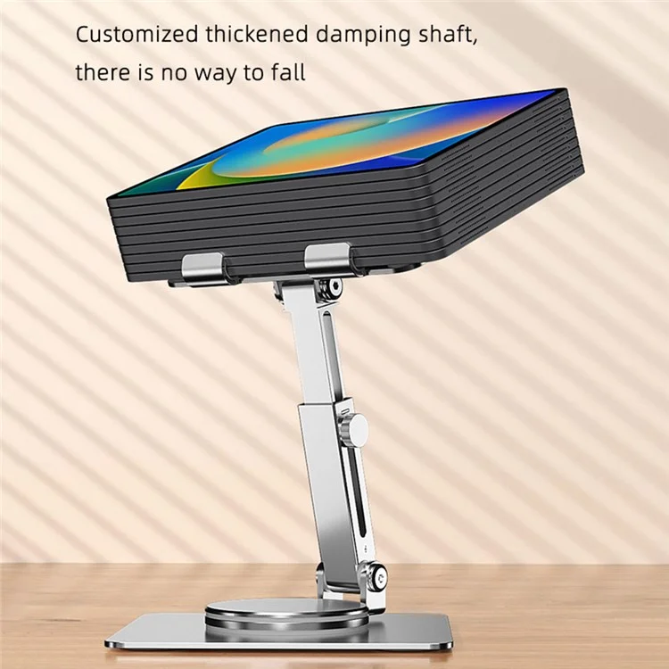 MT136 Aluminum Alloy Stand for Phones, Tablets Adjustable Desktop Holder - Silver