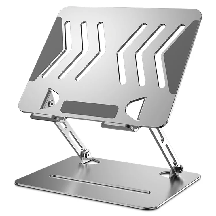 L307 Portable Laptop Stand Height Adjustable Metal Desktop Holder with Cooling Design - Silver