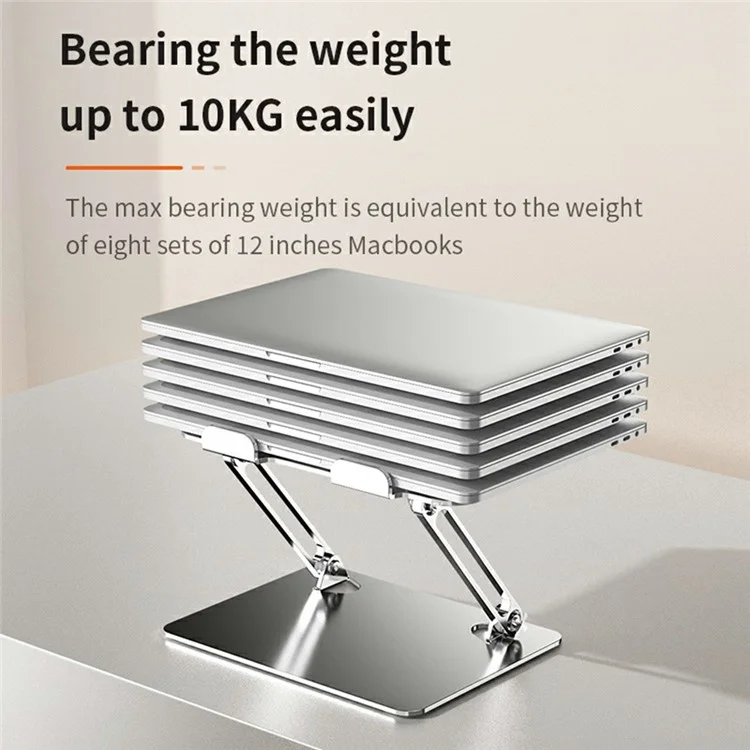Soporte ajustable L306 para tabletas y portátiles de hasta 17.3 pulgadas, con disipación de calor portátil - Plata