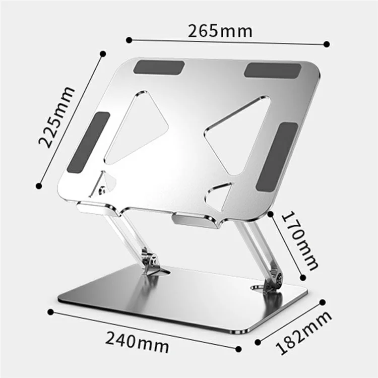 Soporte ajustable L306 para tabletas y portátiles de hasta 17.3 pulgadas, con disipación de calor portátil - Plata