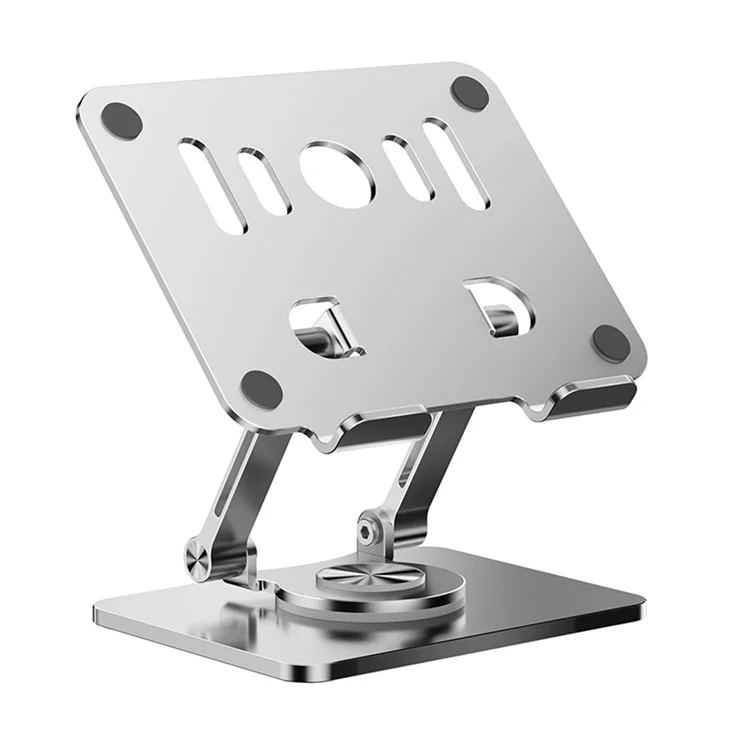 J58 Cooling Gaming Stand Rotating Tablet Holder Dual Rod Support Alloy Steel Foldable Cradle - Silver
