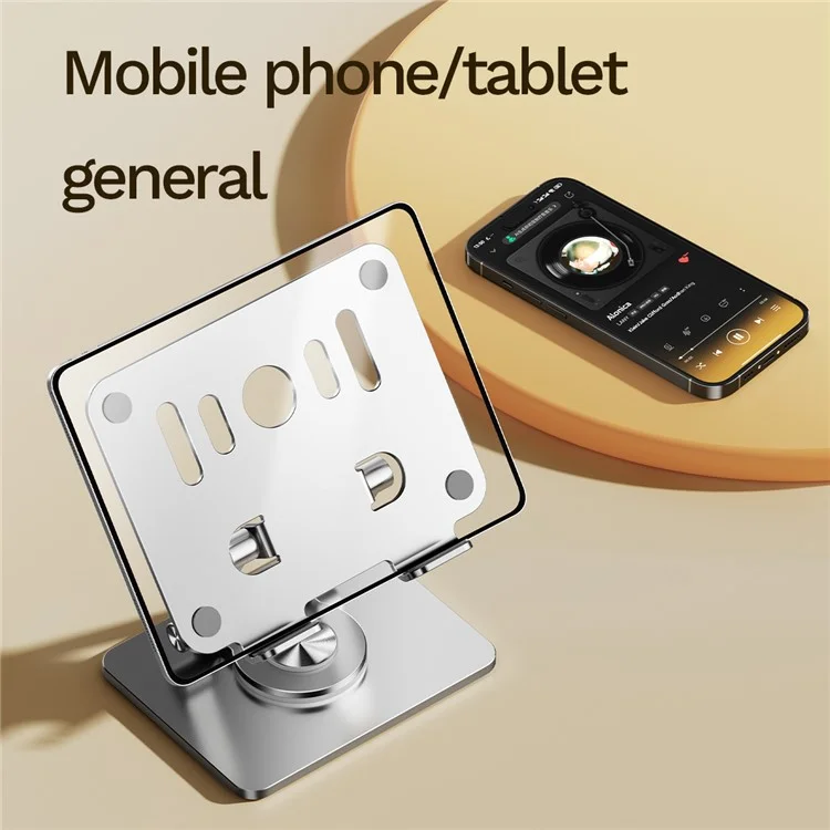 J58 Cooling Gaming Stand Rotating Tablet Holder Dual Rod Support Alloy Steel Foldable Cradle - Silver