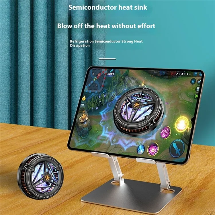 J23S Desktop Metal Stand Folding Heat Dissipation Tablet Holder Height Adjustable for Home / Office - Silver