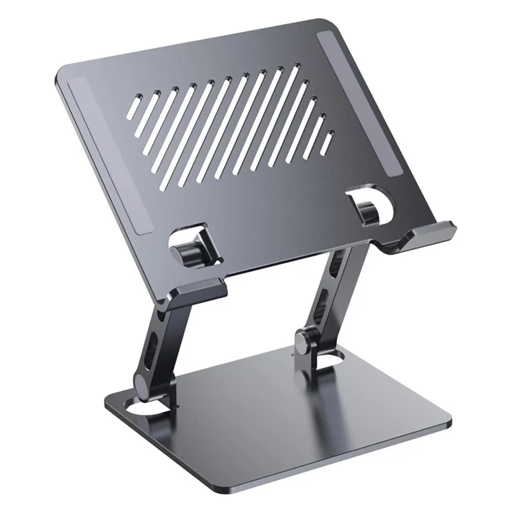 J26S Desktop Universal Tablet Stand Alloy Steel Metal Foldable Height Adjustable Holder - Grey