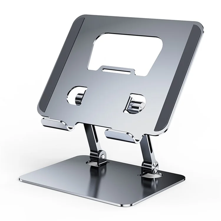 J18S Alloy Steel Live Streaming Phone Tablet Stand 360 Degree Rotation Desktop Holder - Silver