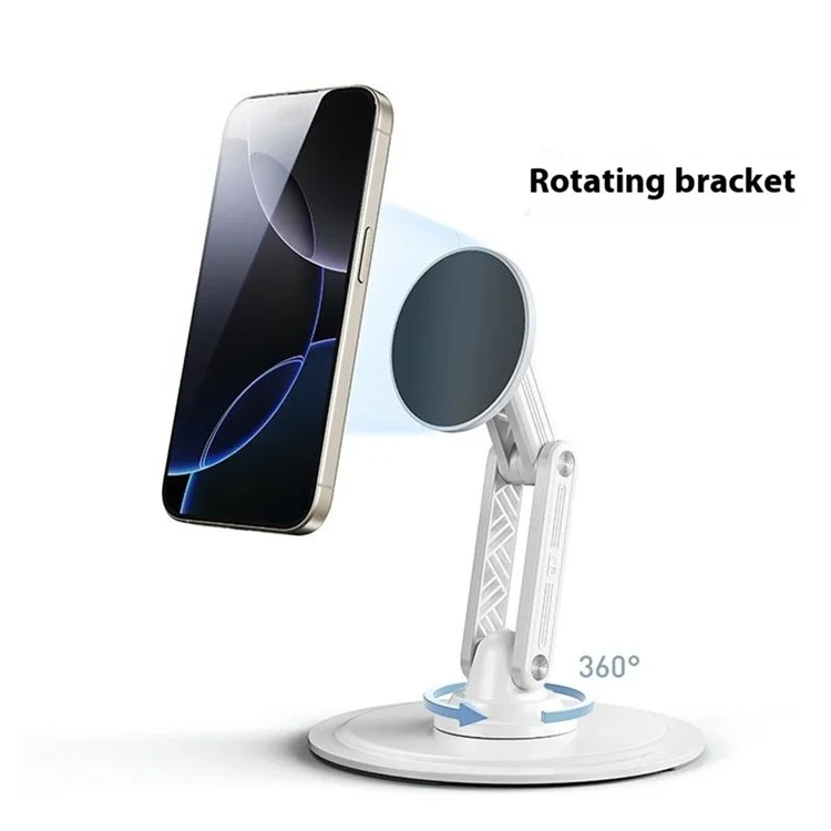 JOPREE X88M Magnetischer faltbarer Telefonständer 360° drehbarer einstellbarer Halter für Smartphones / Tablets - Weiß