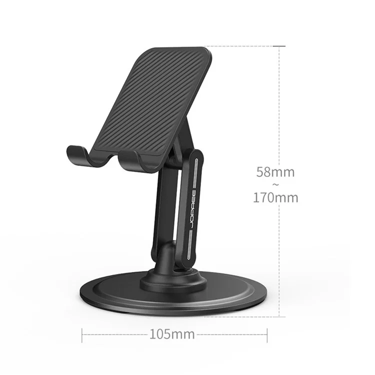 JOPREE X88 Support de Téléphone Portable Pliable et Ajustable avec Rotation à 360° - Noir