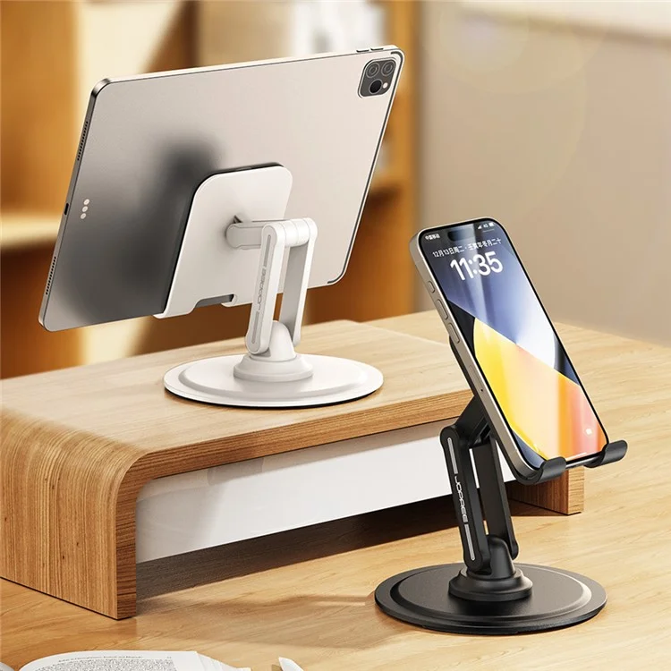 JOPREE X88 Support de Téléphone Portable Pliable et Ajustable avec Rotation à 360° - Noir