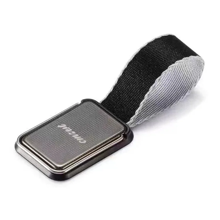 CMZWT CPS-033 Phone Grip Ring Kickstand Anti Drop Cell Phone Back Holder with Strap - Black