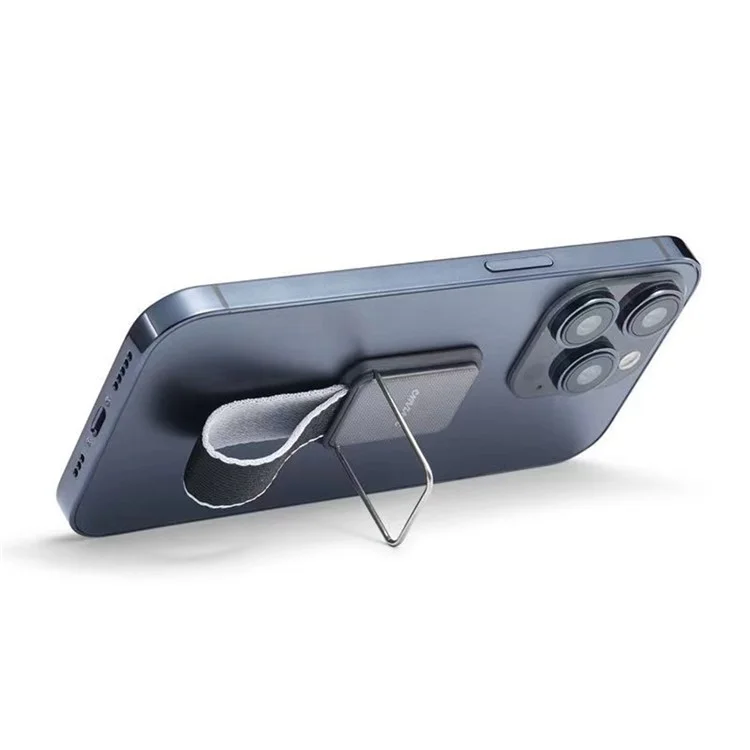 CMZWT CPS-033 Phone Grip Ring Kickstand Anti Drop Cell Phone Back Holder with Strap - Black