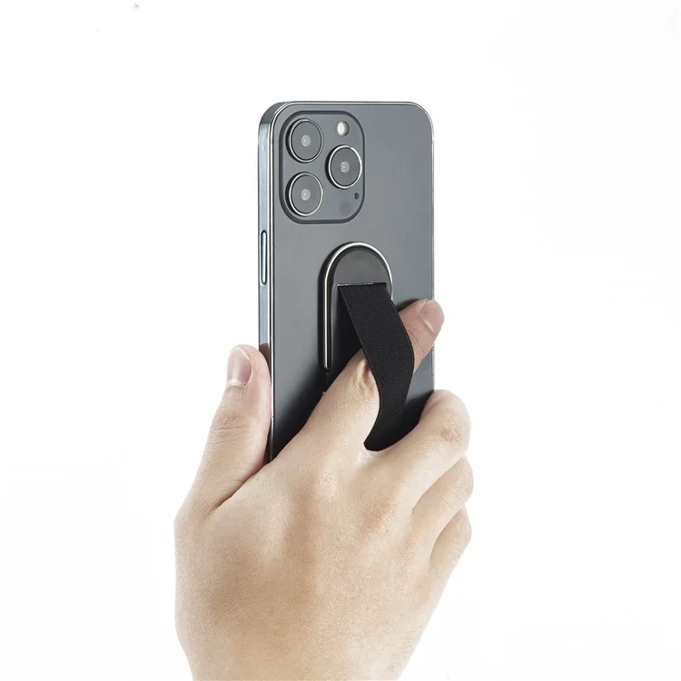 CMZWT CPS-031 Phone Kickstand Holder Vertical Horizontal Phone Stand Hand Strap - Black