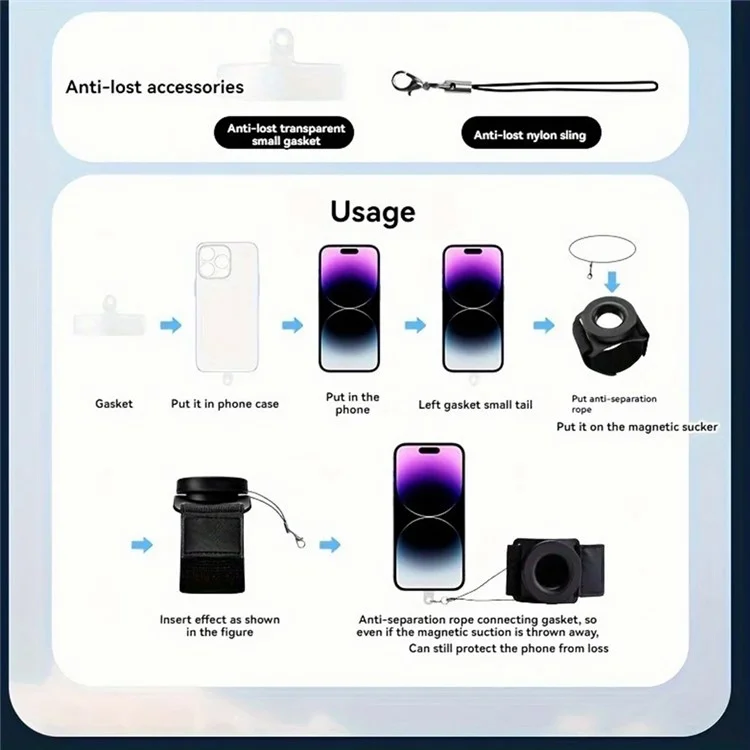 Magnetic Armband Phone Holder for iPhone 12-16 and Android Phone 360° Rotation Wristband Phone Mount