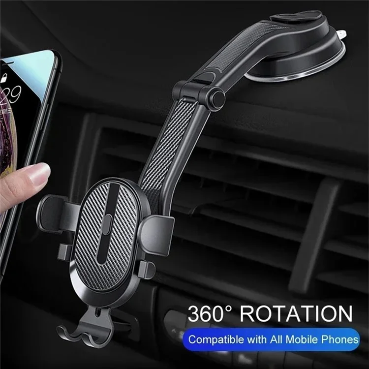 K03B Car Phone Holder Windscreen Dashboard 360° Rotation Suction Cup Mobile Phone Mount