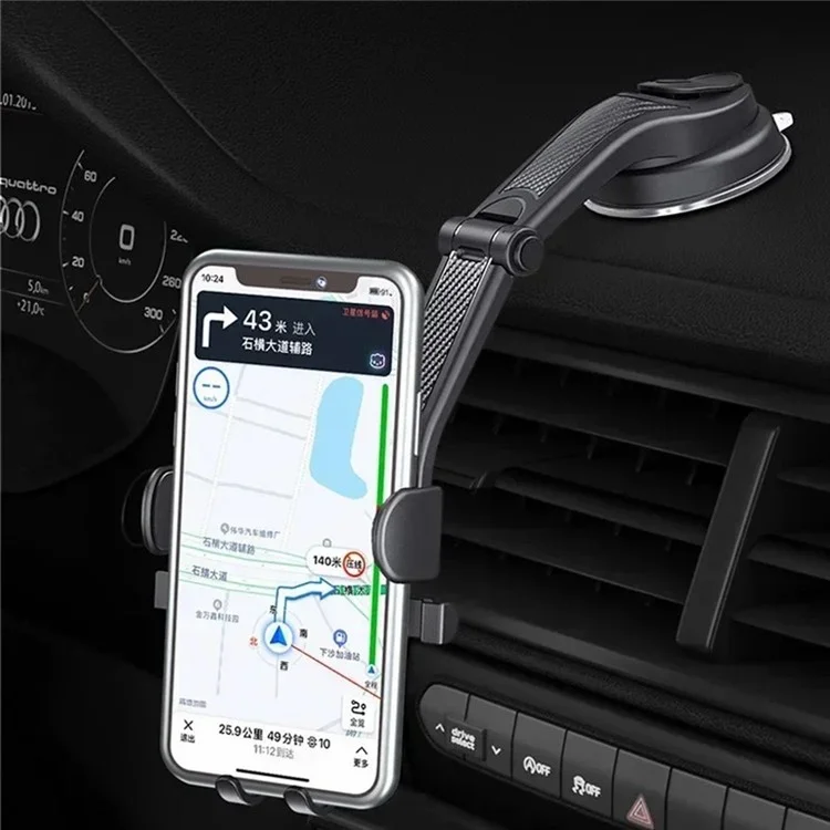 K03B Car Phone Holder Windscreen Dashboard 360° Rotation Suction Cup Mobile Phone Mount