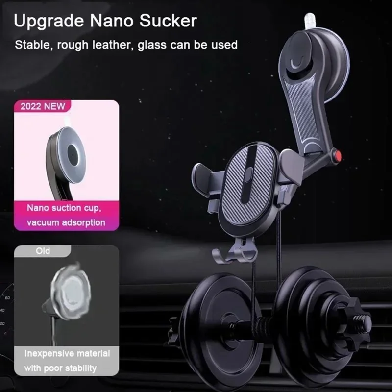 K03B Car Phone Holder Windscreen Dashboard 360° Rotation Suction Cup Mobile Phone Mount