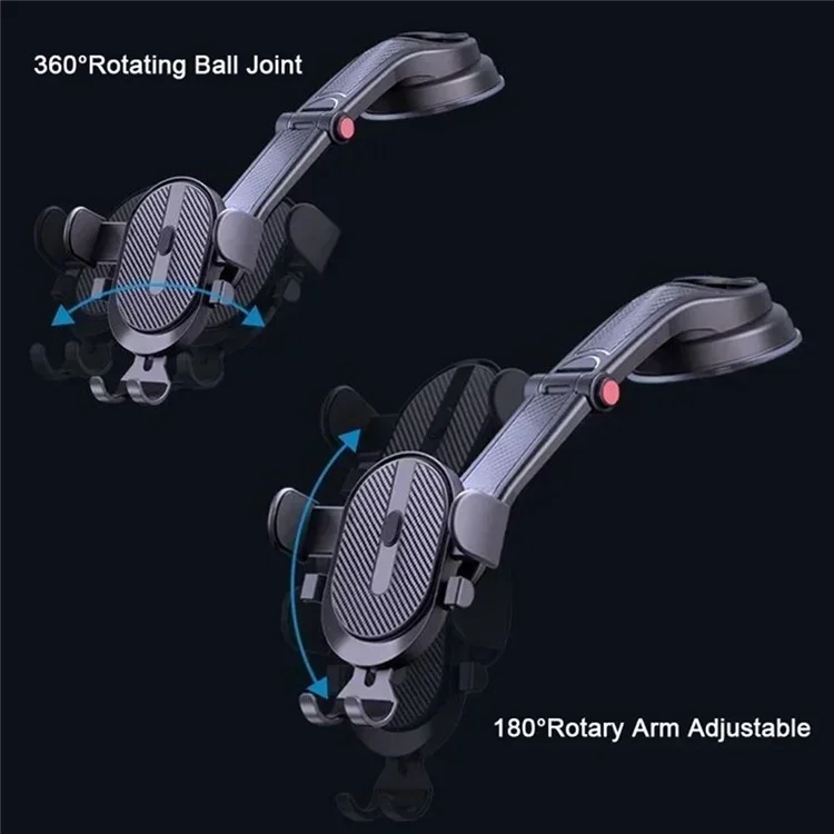 K03B Car Phone Holder Windscreen Dashboard 360° Rotation Suction Cup Mobile Phone Mount