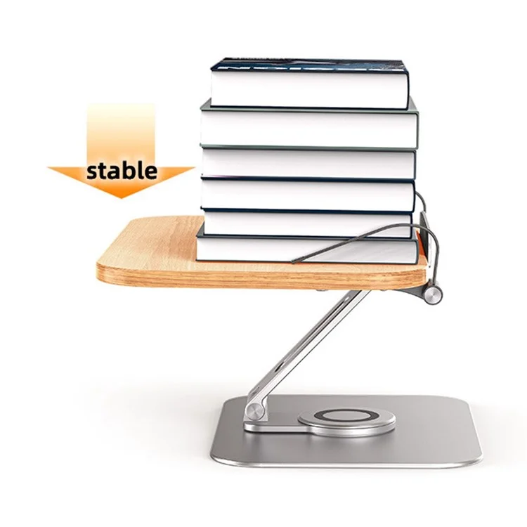 R02 Wood + Alluminio in Lega Laptop Staffa a 360 Gradi Rettenzione Deskshop Stand Desktop