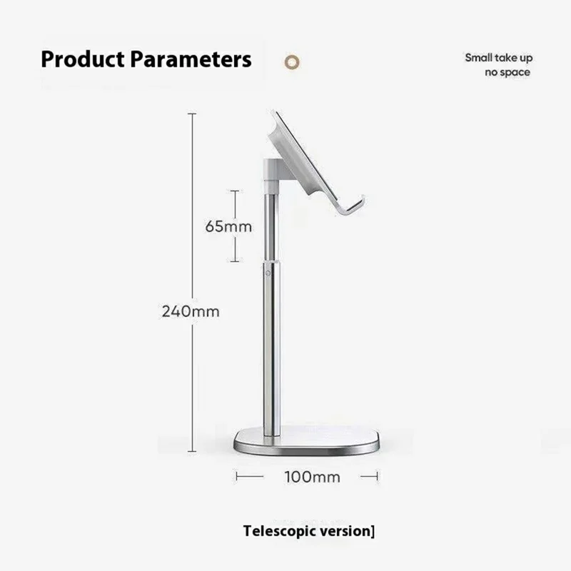 K8 Aluminum Alloy Heart-Shaped Phone Stand Adjustable Angle Foldable Holder for Smartphones / Tablets - White