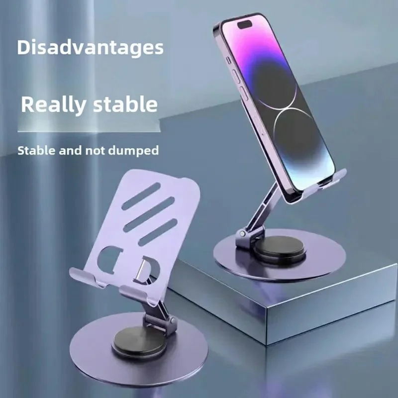 002 Metal Hollow Cooling Stand Rotatable Folding Cell Phone Lazy Bracket for Live Streaming