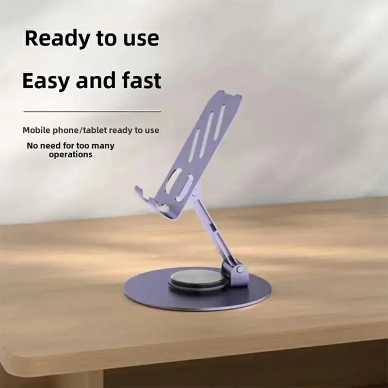 002 Metal Hollow Cooling Stand Rotatable Folding Cell Phone Lazy Bracket for Live Streaming
