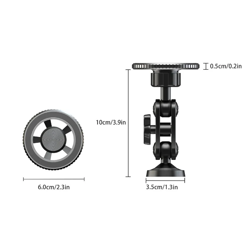 X036 Compatible with MagSafe Phone Holder with Magnetic Base Dual Ball Joint Arm Hands Free Bracket