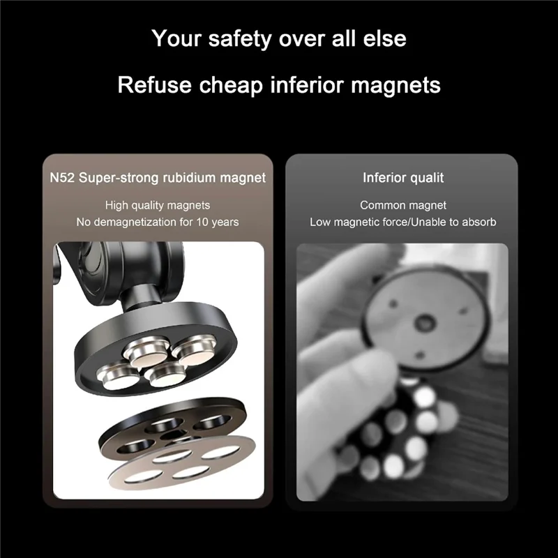 X036 Compatible with MagSafe Phone Holder with Magnetic Base Dual Ball Joint Arm Hands Free Bracket