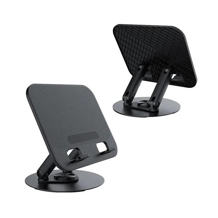 Support de tablette et d'ordinateur portable JMARY MK-85 pivotant et pliable, support de notebook à base réglable en acier au carbone à double axe