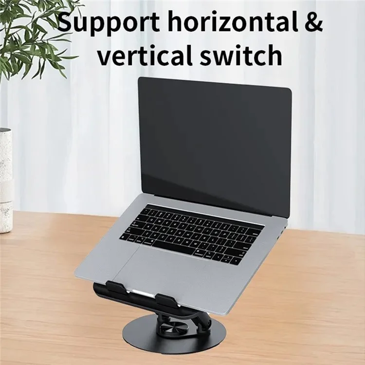 Support de tablette et d'ordinateur portable JMARY MK-85 pivotant et pliable, support de notebook à base réglable en acier au carbone à double axe