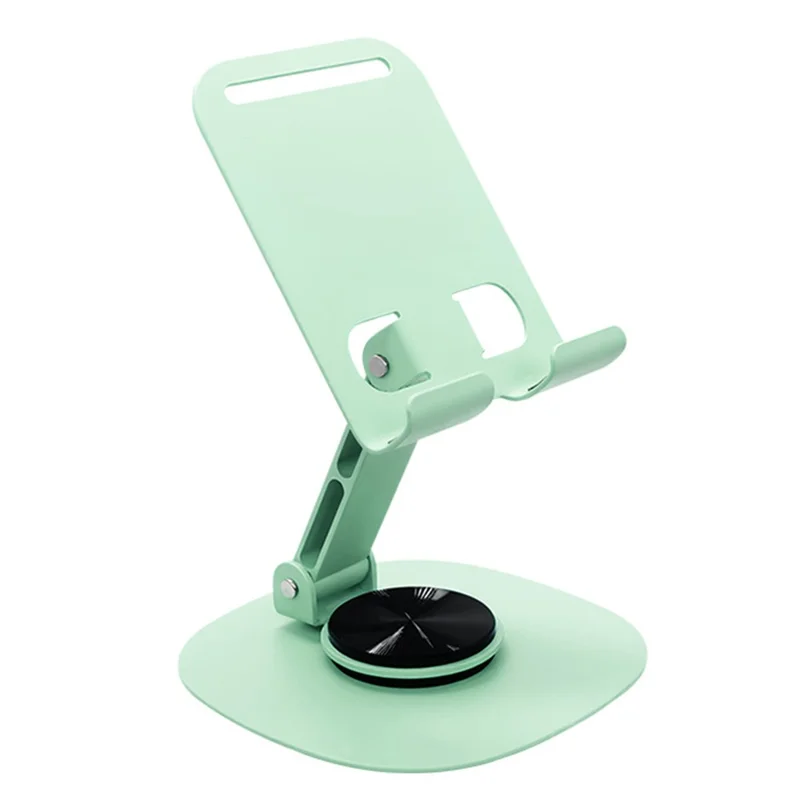 Portable Folding Phone Holder Desktop Stand Carbon Steel 360 Degree Rotation Tablet Bracket - Green
