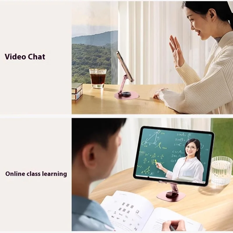 Portable Folding Phone Holder Desktop Stand Carbon Steel 360 Degree Rotation Tablet Bracket - Green