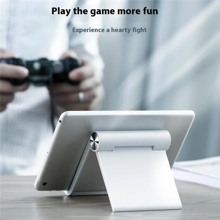 HSZJ0001 Adjustable Angle Plastic Portable Foldable Desktop Stand for Smartphones Tablets - Black