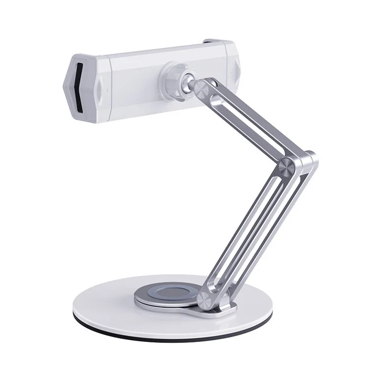BONERUY L07 For Phone Tablet Desktop Stand 360 Degree Rotation Foldable Aluminum Alloy Lazy Holder - White