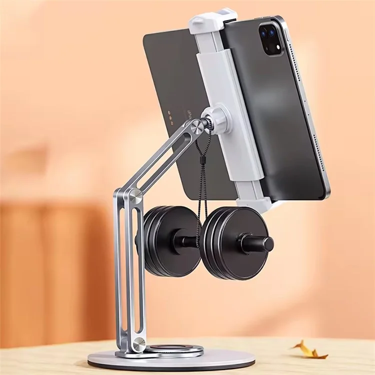 BONERUY L07 For Phone Tablet Desktop Stand 360 Degree Rotation Foldable Aluminum Alloy Lazy Holder - White